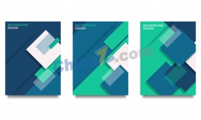 蓝绿色不规则图形背景图